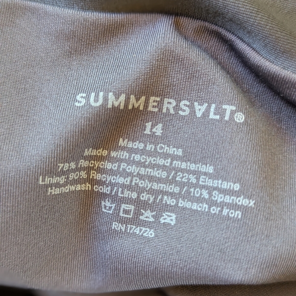 Summersalt‎ The Ruched Backflip Swimsuit Two Tone Amber Sea Urchin One Piece 14 - Picture 6 of 13